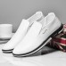 Men Breathable Slip On PU Leather Loafers Casual Business Shoes