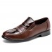 Men Non Slip Wear Resistant Casual Business Slip  On Dress Shoes