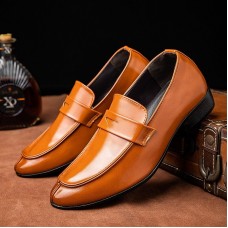 Men Slip  On Breathable Slip Resistant Fashion Business Dress Shoes