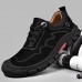 Men Outdoor Pigskin Leather Soft Soled Casual Walking Shoes