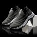 Men Knitted Fabric Breathable Slip Resistant Outdoor Walking Casual Shoes