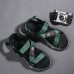 Men Breathable Cloth Fabric Hook Loop Cushioned Outdoor Beach Sandals